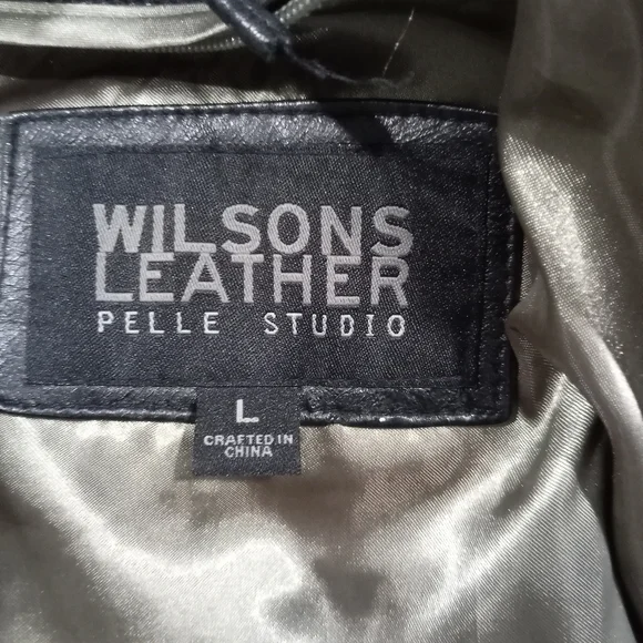 Vintage Y2K Wilson leather motorcycle Jacket display picture 2